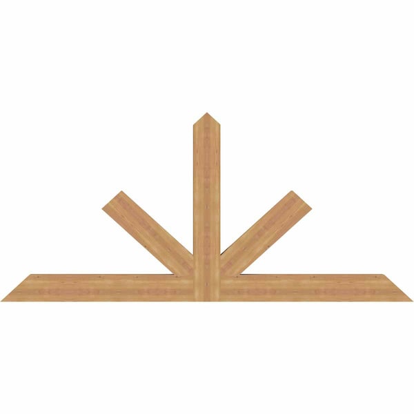 Ekena Millwork Saratoga Timber Gable Bracket, Western Red Cedar, 84"W x 38"H x 3 1/2"D x 5 1/2"F, 11/12 Pitch GBW084X38X0406SAR00SWR - main
